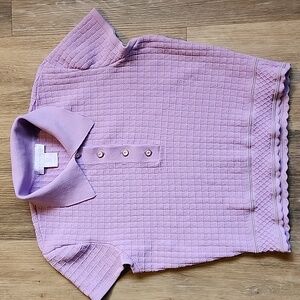 House of Harlow 1960 Lavender Textured Polo Top